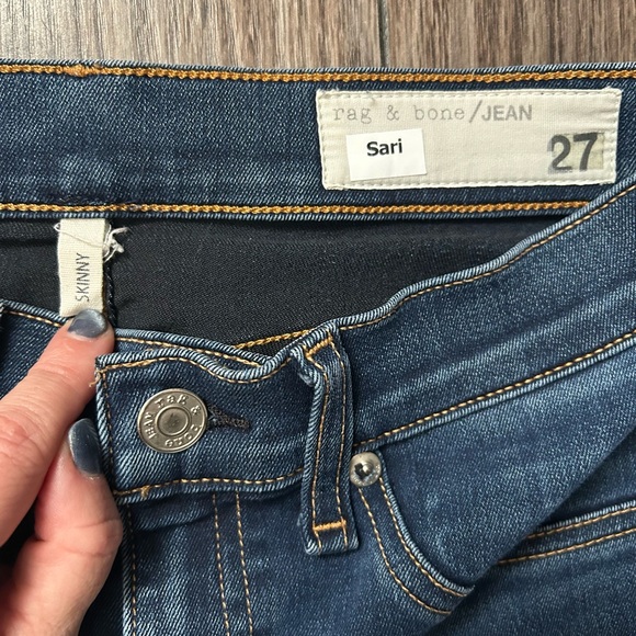 Rag & Bone Blue Bedford Wash Skinny Jeans Sari - Picture 4 of 11
